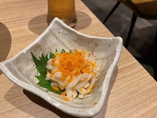 20230115_一汁三菜 大銀醸_松笠イカのからすみ和え.jpg