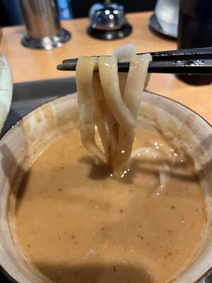 20240713_麵屋もりき_白湯つけ麺_麺リフト.JPG